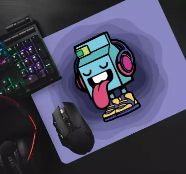 Herná podložka pod myš s hravým kresleným hrdinom - Tenstickers