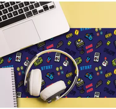 Herná podložka pod myš s hravým vzorom joysticku - Tenstickers