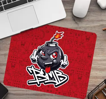 Herná podložka pod myš s postavou kreslených bômb - Tenstickers