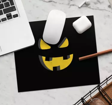 Herná podložka pod myš strašidelná tekvica - Tenstickers
