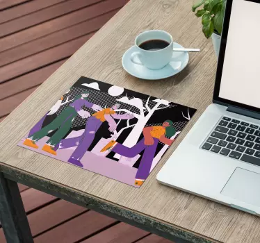 Originálna podložka pod myš štýlová skupinová prechádzka - Tenstickers