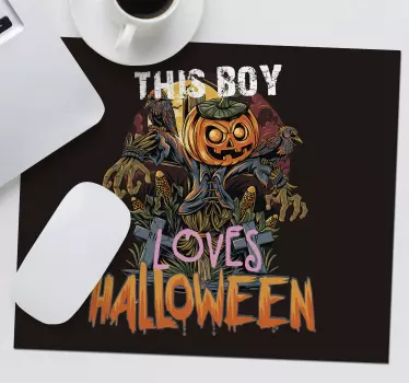 Herná podložka pod myš téma strašiaka na halloween - Tenstickers