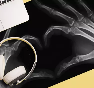 Herná podložka pod myš v tvare srdca so skeletonmi - Tenstickers