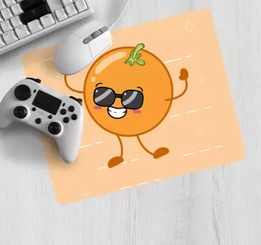Herná podložka pod myš veselý oranžový charakter - Tenstickers