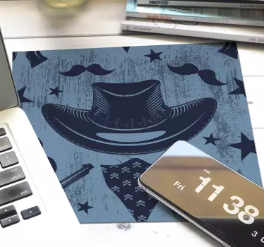 Herná podložka pod myš vintage kovbojský klobúk - Tenstickers