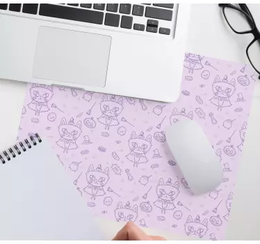 Herná podložka pod myš zvedavé mačacie postavy - Tenstickers