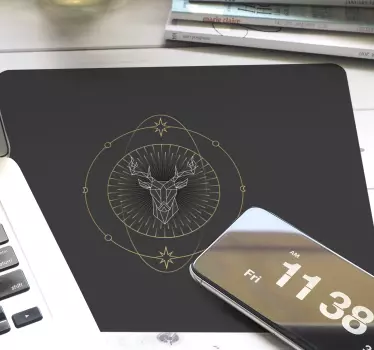 Jeleň futuristický výkres originálna podložka pod myš - Tenstickers