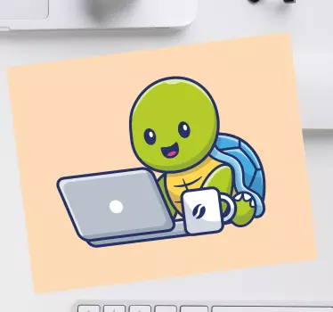 Karikatúra korytnačky fungujúca originálna podložka pod myš - Tenstickers