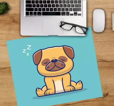 Karikatúra spiaceho psa originálna podložka pod myš - Tenstickers