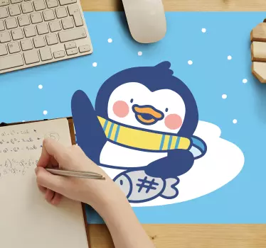 Šťastný tučniak podložka pod myš - Tenstickers