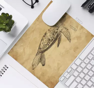 Korytnačka kreslenie obrázku myš mat - Tenstickers