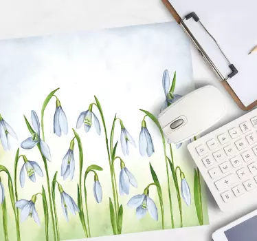 Krásne snežienky kvetinový dizajn viac podložiek pod myš - Tenstickers
