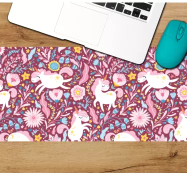 Krásny jednorožec zvierací vzor design podložky pod myš - Tenstickers