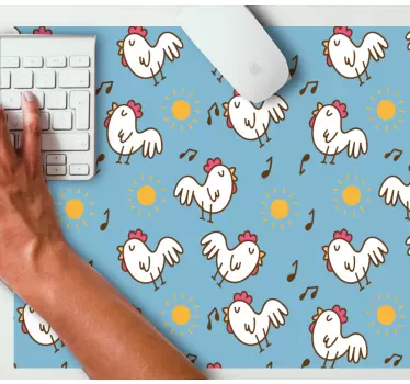 Kreslené kura bezšvové viac podložky pod myš - Tenstickers