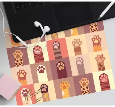 Mačacie labky kreslený originálny podložka pod myš - Tenstickers
