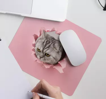 Mačka vyskakujúca originálnu podložku pod myš - Tenstickers