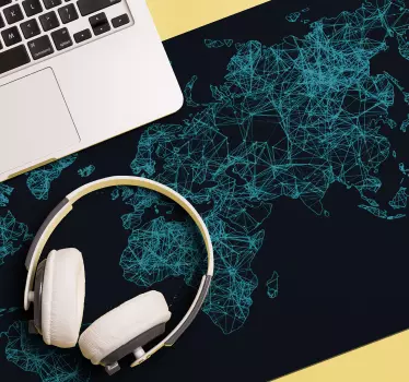Mapa sveta mapa sveta vinylová podložka pod myš - Tenstickers