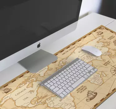 Mapa sveta vinobranie mapa sveta vinylová podložka pod myš - Tenstickers