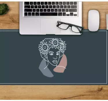 Minimalistická slnečnica so ženou viac podložky pod myš - Tenstickers