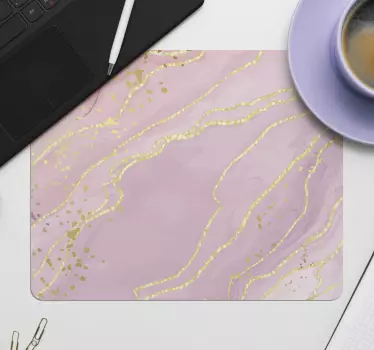 Mramorovo ružové podložky pod myš vzory - Tenstickers