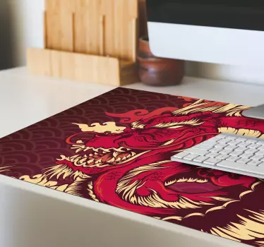 Ohnivý drak anime vinylová podložka pod myš - Tenstickers