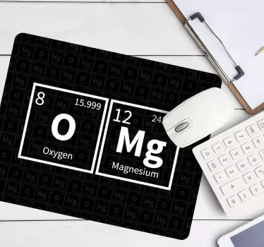 Omg chemický prvok slovo podložka pod myš s úvodzovkami - Tenstickers