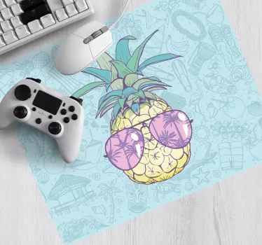 Originálna podložka pod myš ananás so slnečnými okuliarmi - Tenstickers