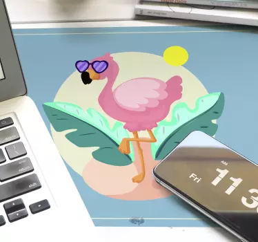Originálna podložka pod myš cool plameniak slnko - Tenstickers