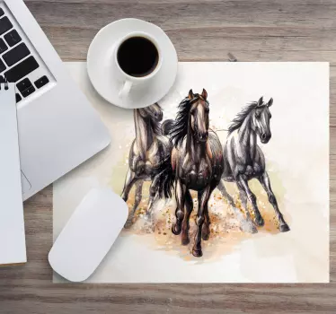 Originálna podložka pod myš cválajúce majestátne kone - Tenstickers