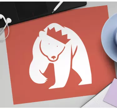 Originálna podložka pod myš dizajn kráľovskej medvede - Tenstickers