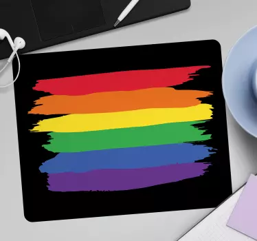 Originálna podložka pod myš dúhové štetce - Tenstickers