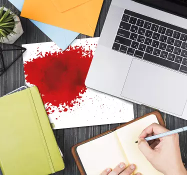 Originálna podložka pod myš dynamická červená škvrna - Tenstickers