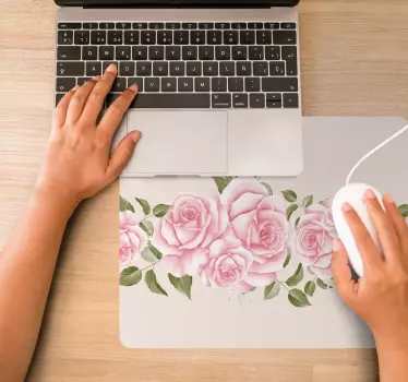 Originálna podložka pod myš elegantné ružové usporiadanie - Tenstickers