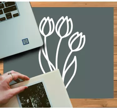 Originálna podložka pod myš elegantný kvetinový vzor - Tenstickers