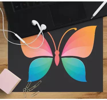 Originálna podložka pod myš farebná motýlia grafika - Tenstickers