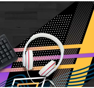 Originálna podložka pod myš farebné geometrické pruhy - Tenstickers