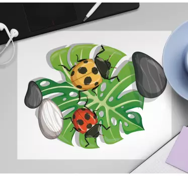 Originálna podložka pod myš farebné usporiadanie hmyzu - Tenstickers