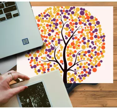 Originálna podložka pod myš farebný stromový motív - Tenstickers