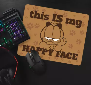 Originálna podložka pod myš garfieldova veselá tvár - Tenstickers