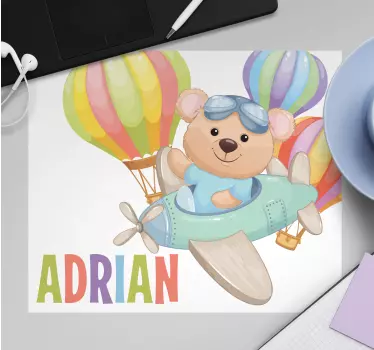 Originálna podložka pod myš hravé dobrodružstvo medveďa - Tenstickers