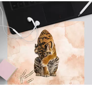 Originálna podložka pod myš hravo sa hrajúci tigriatko - Tenstickers