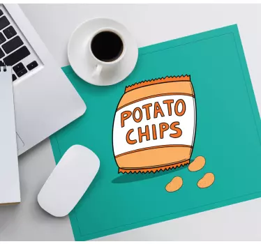 Originálna podložka pod myš ilustrácia obalov na snacky - Tenstickers