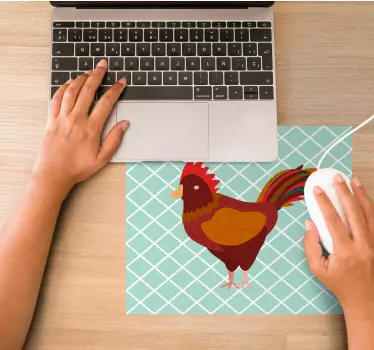 Originálna podložka pod myš ilustrácie kohúta - Tenstickers