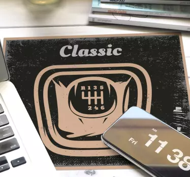 Originálna podložka pod myš klasická páka radenia - Tenstickers