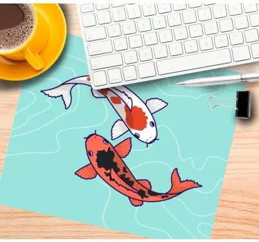 Originálna podložka pod myš koi ryby plávajúce - Tenstickers