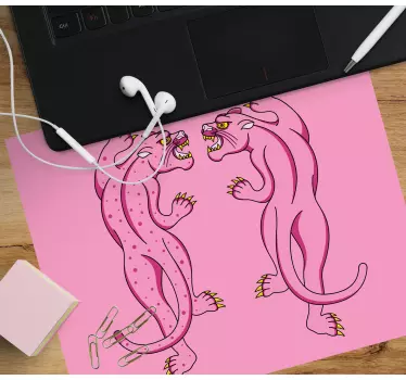 Originálna podložka pod myš konfrontovať ružových panterov - Tenstickers