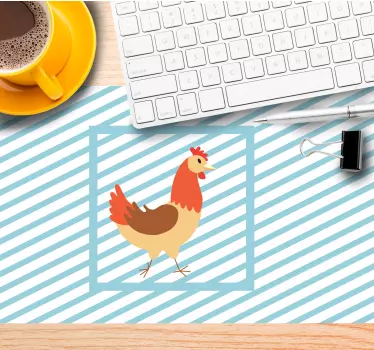 Originálna podložka pod myš kurča na pruhovaní - Tenstickers