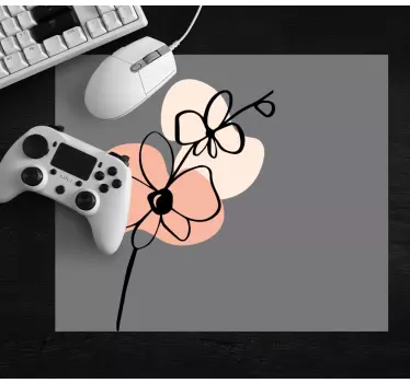 Originálna podložka pod myš kvetinový minimalistický dizajn - Tenstickers