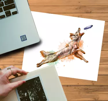 Originálna podložka pod myš lietajúci pes chytá - Tenstickers