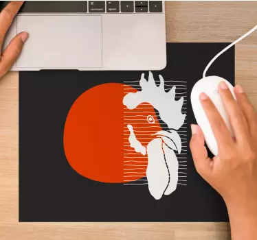 Originálna podložka pod myš odvážny červený abstrakt - Tenstickers